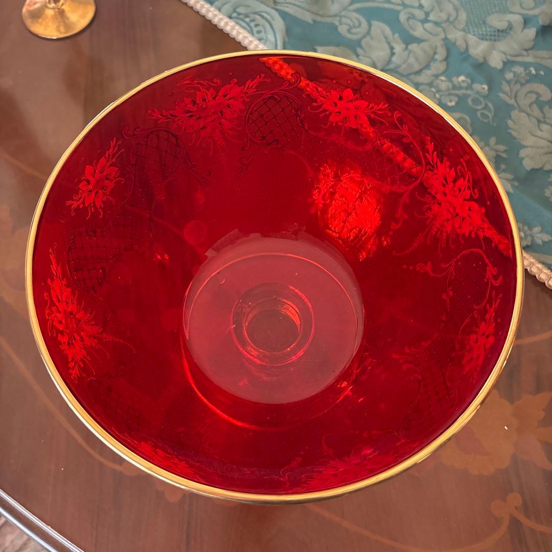 ベネチアガラス 金色装飾