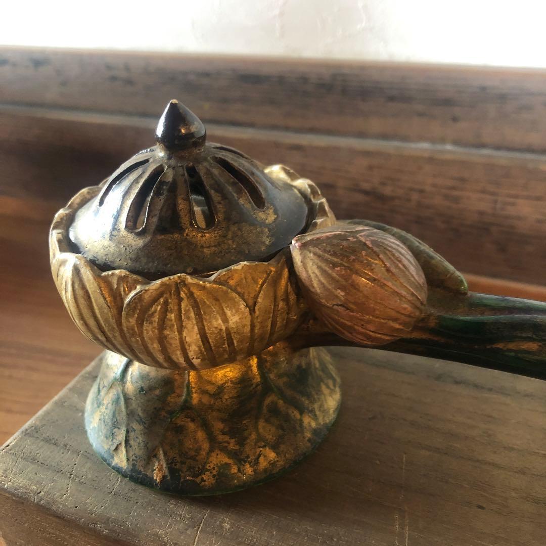 稀少な浦野乾哉(六世乾山)作色絵柄香炉共箱入