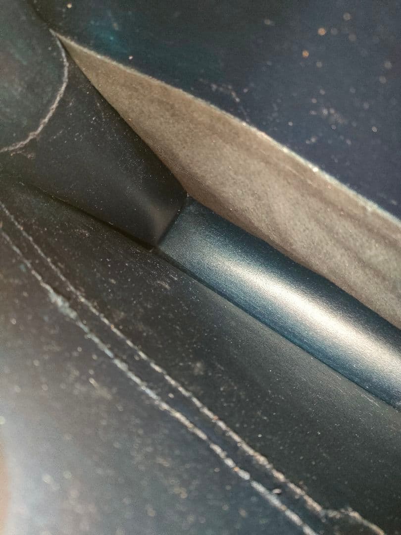 グレンロイヤル　02-5225　2ハンドルジップケース　ダークブルー　型押し