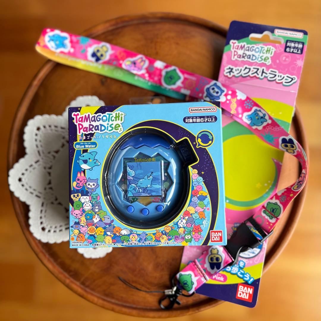 ネックストラップ付き！【たまごっちパラダイス】Blue Water 水 青