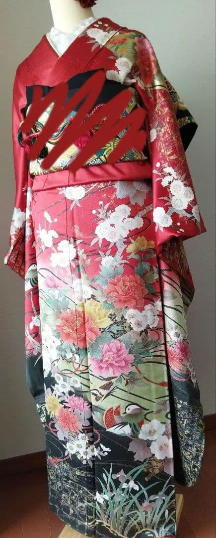 kkim様　練習用にも！　388.振袖単品　正絹　フルセット　成人式　谷崎潤一郎