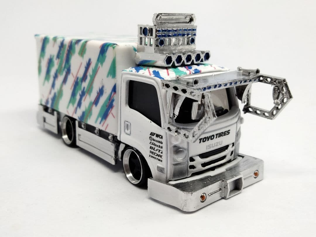 トミカ改造 デコトラ HKS仕様 ☆自作アルミリム ☆深リム ホットウィール