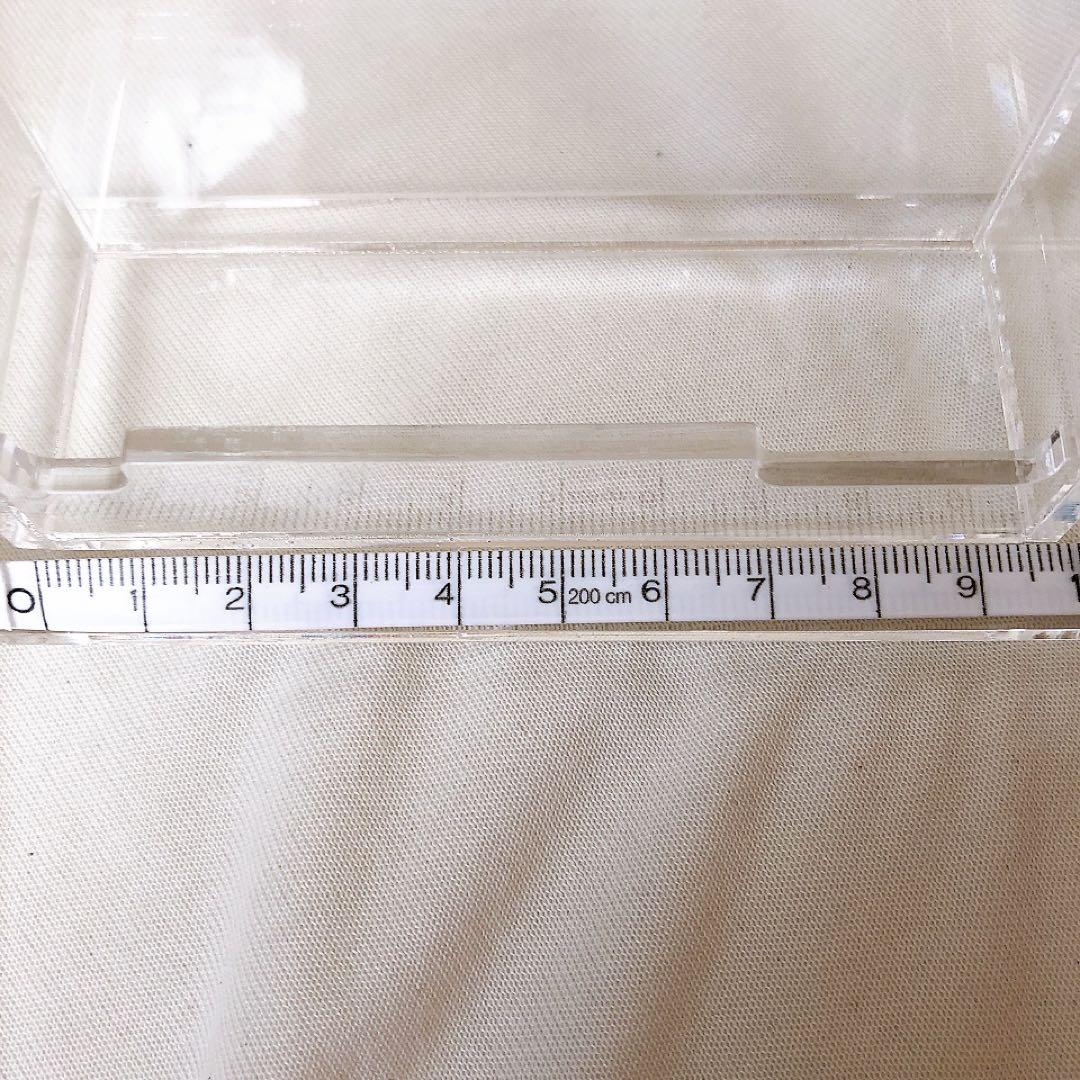 アクリル製 名刺ホルダー 横置き型 オフィス 整理用品 クリア 透明