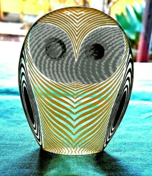 ヴィンテージ ガラスのフクロウ