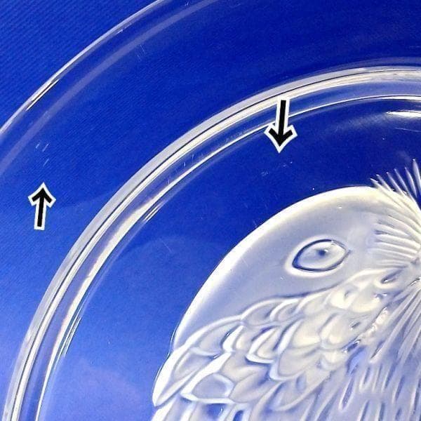 ラリック カケス（鳥） クリスタルガラス イヤープレート フランス アンティーク