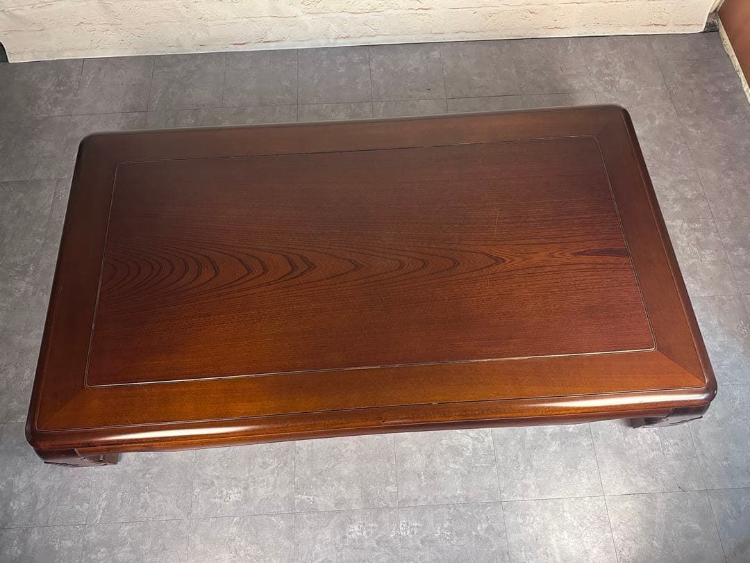 【IDC大塚家具】大型 座卓 無垢調 重厚 木製 和モダン 高級座卓