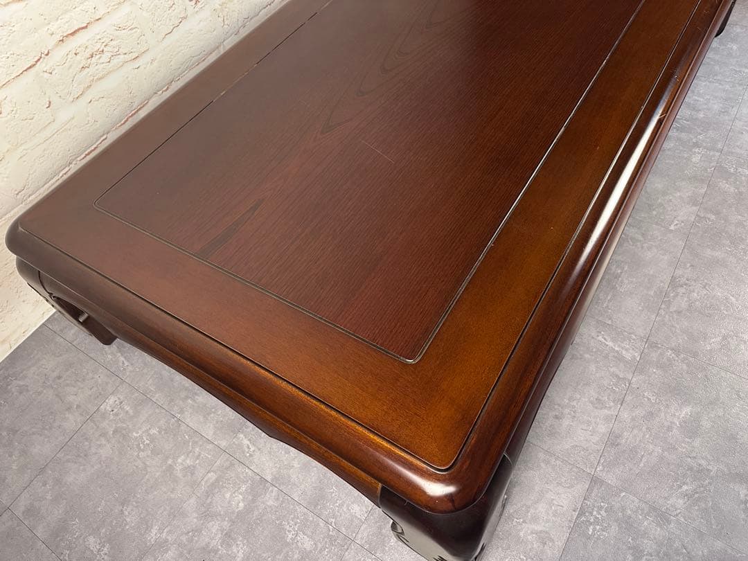 【IDC大塚家具】大型 座卓 無垢調 重厚 木製 和モダン 高級座卓