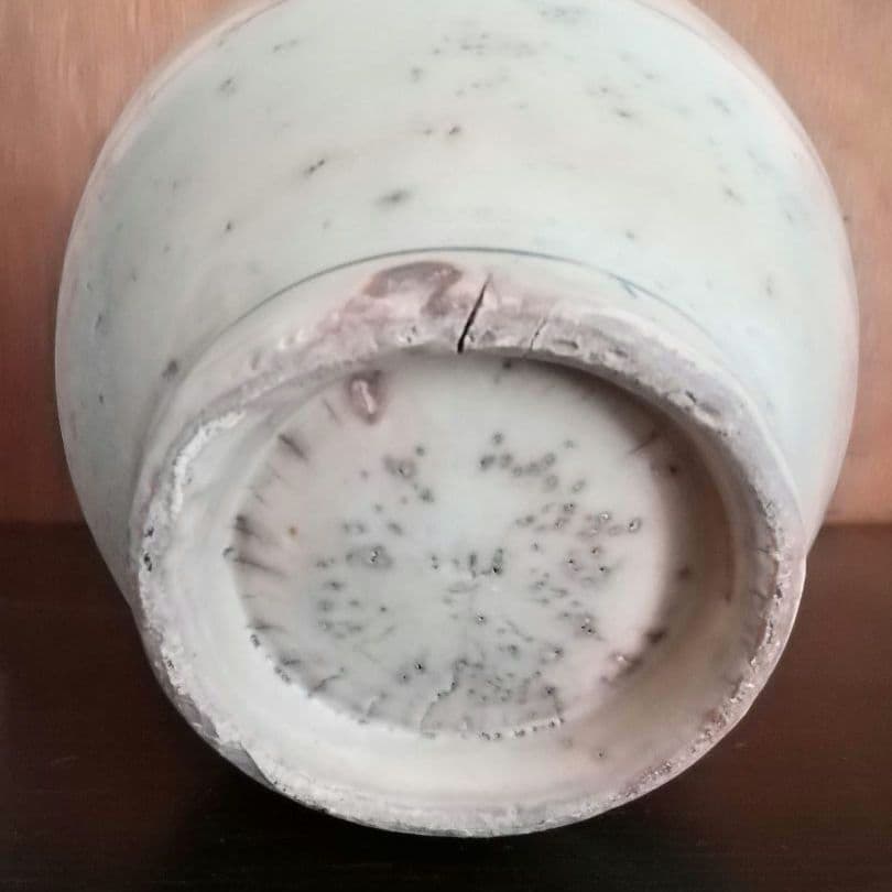 古伊万里　大徳利　染付け　江戸　明治　和骨董　雨垂れが景色です