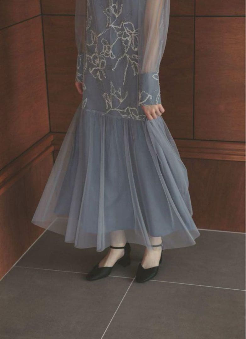 8★新品タグ付き★ドリードール　フェザーフラワーチュールドレス　M