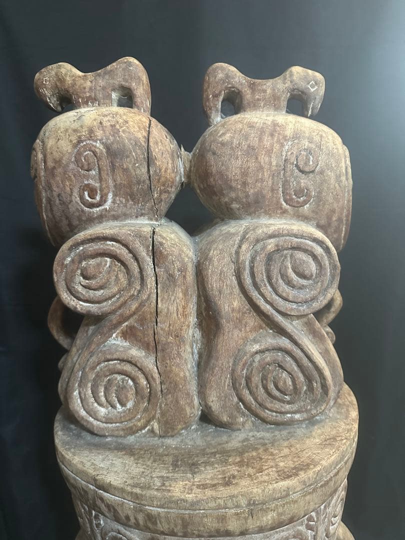 アフリカ 木彫り置物 77cm プリミティブ/ アンティーク