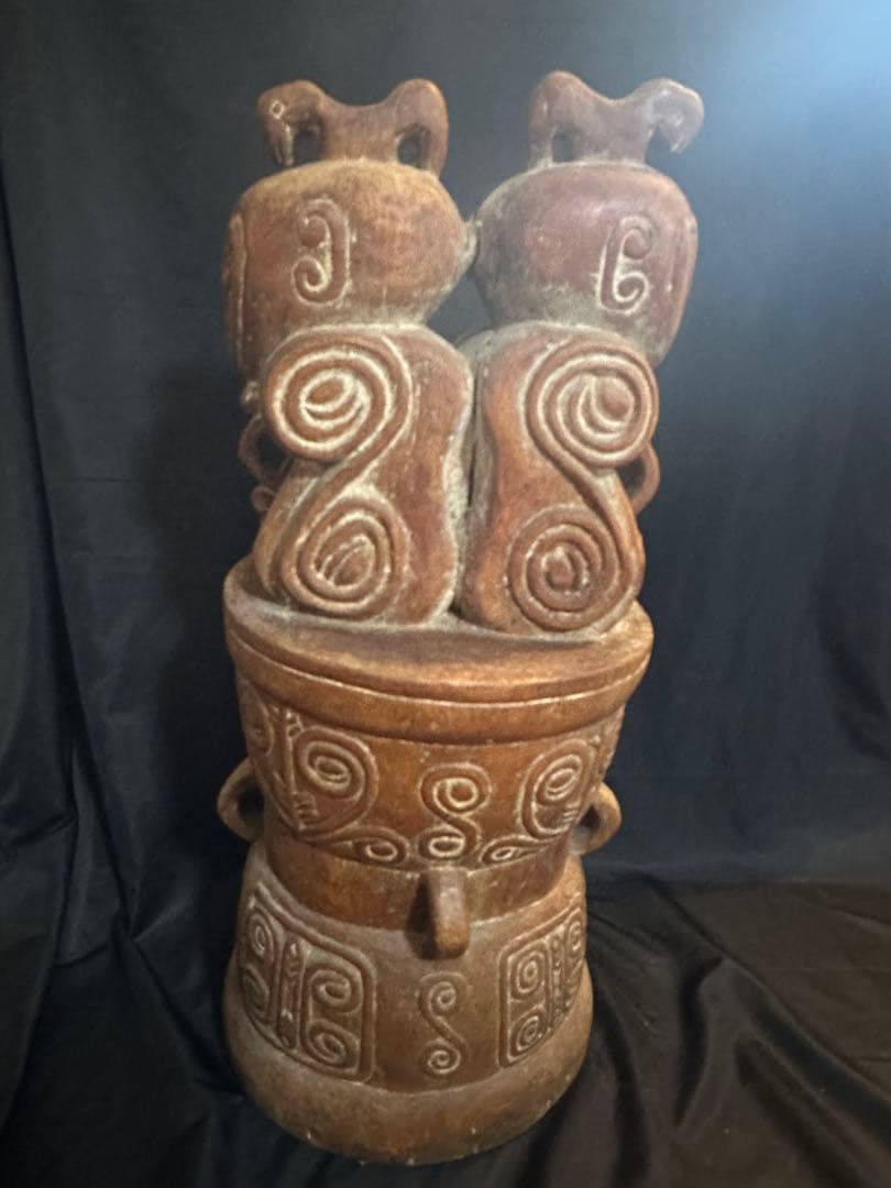 アフリカ 木彫り置物 77cm プリミティブ/ アンティーク