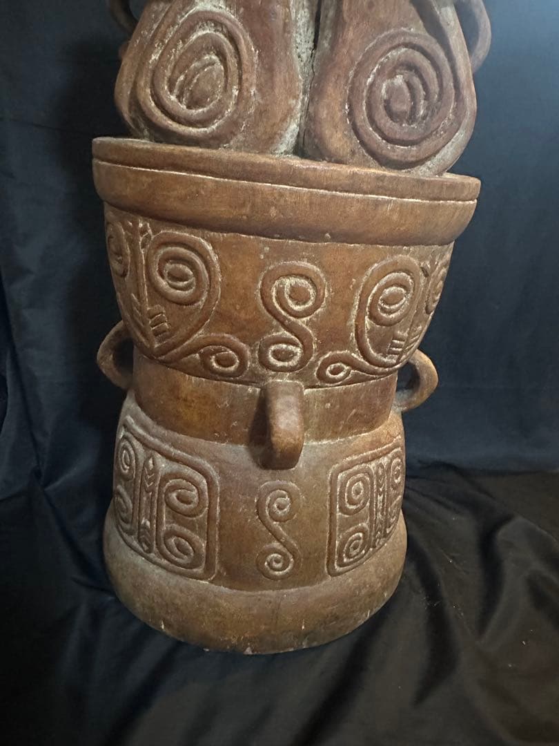 アフリカ 木彫り置物 77cm プリミティブ/ アンティーク