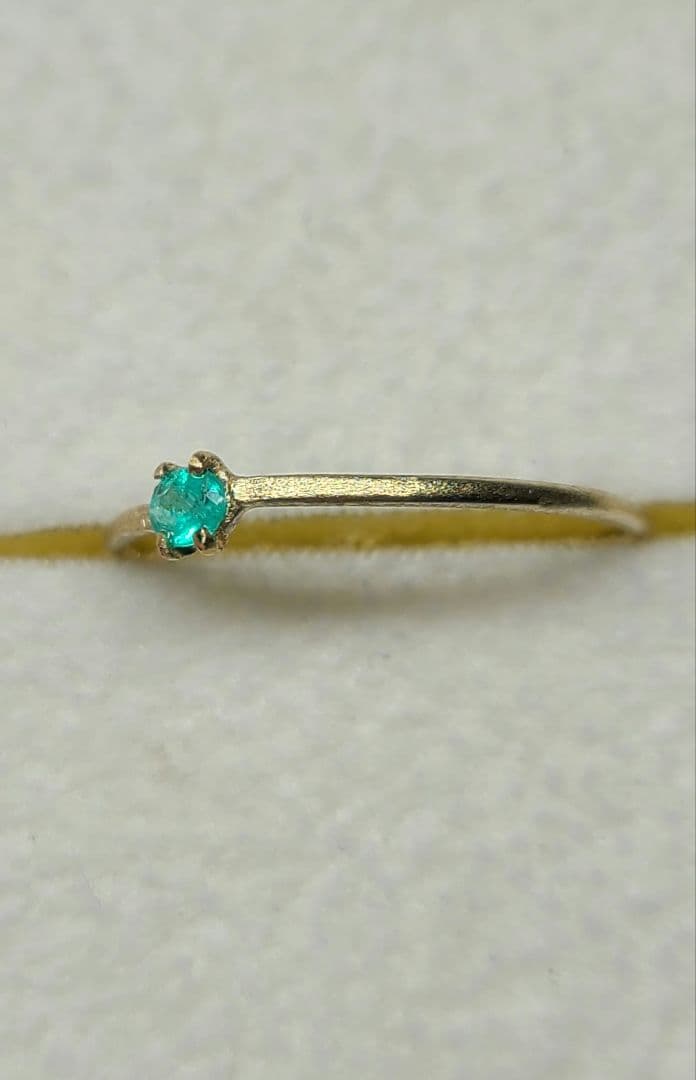 ビカビカネオン!!★ブラジルバターリャパライバトルマリン10金リング★