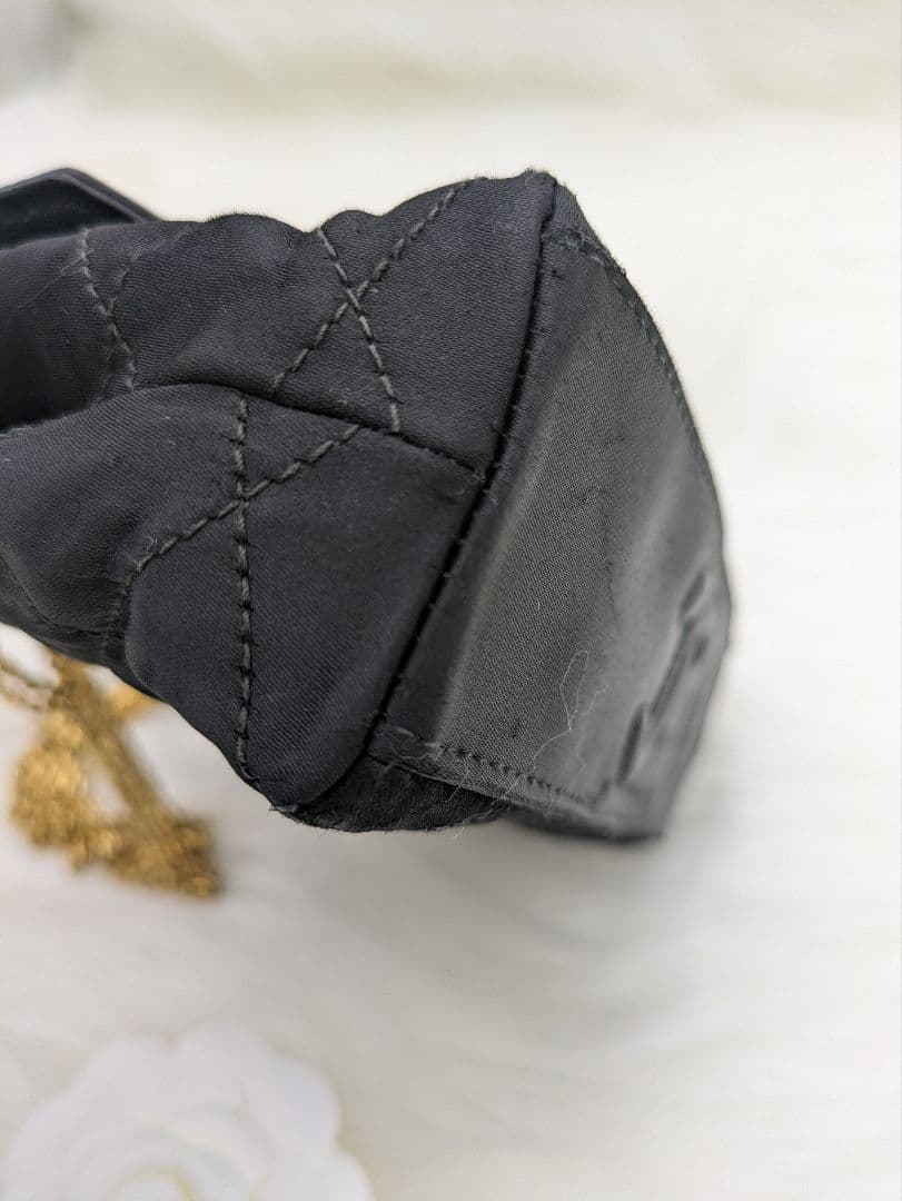 CHANEL 希少 サテン ミニマトラッセ 6連チェーン ラインストーン