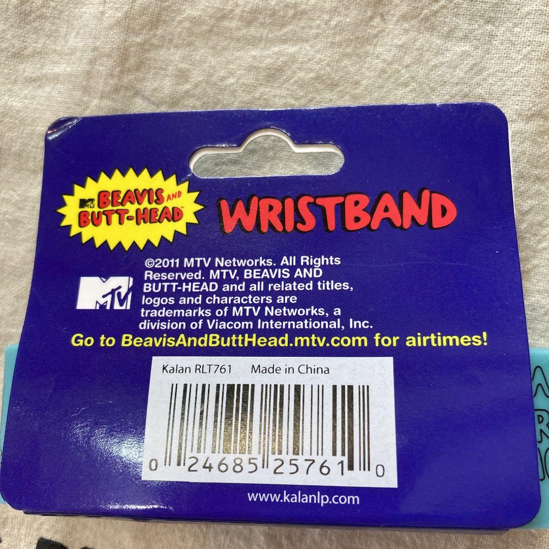 新品未使用　ラバー　リストバンド　ビーバス　バットヘッド　MTV 25mm幅