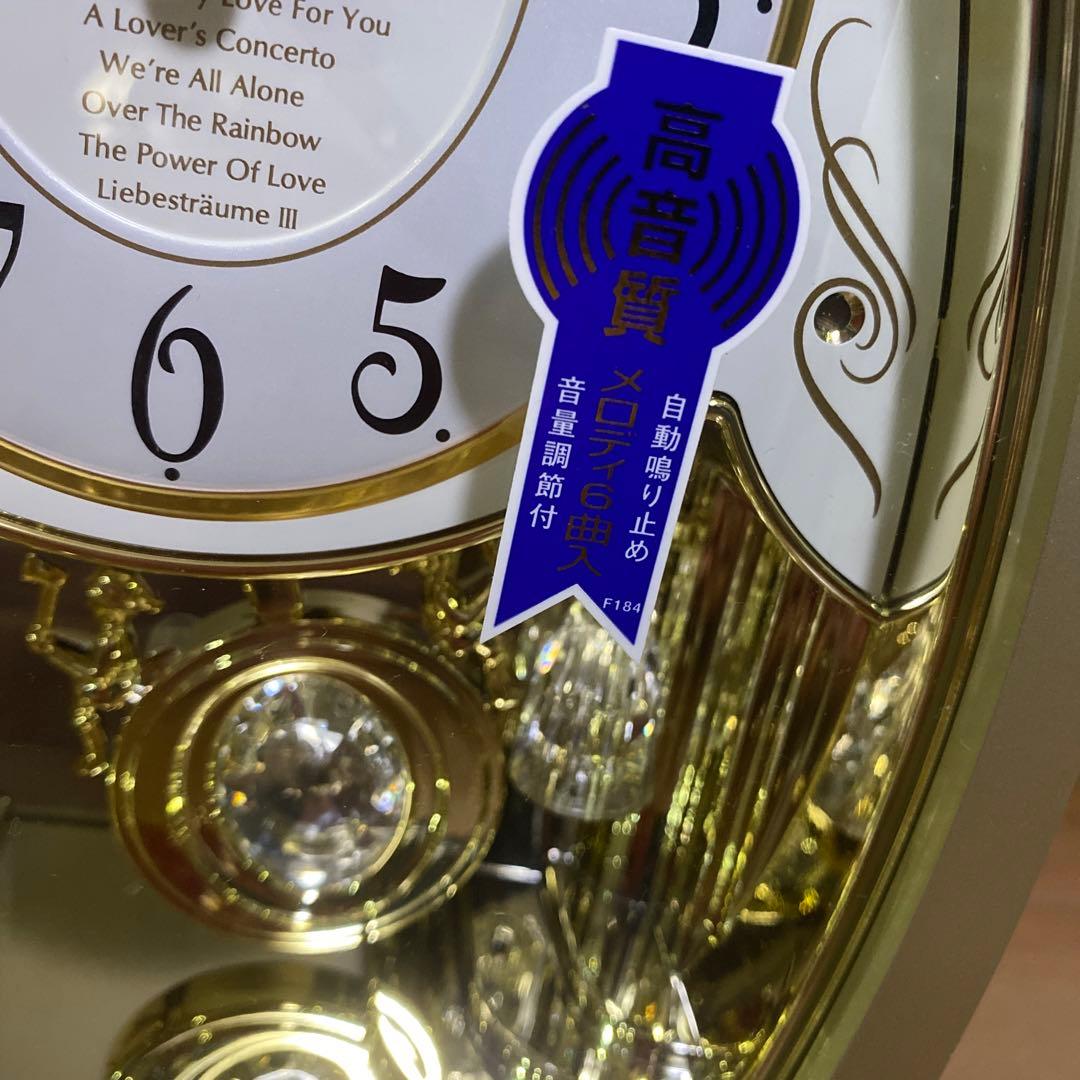 シチズン　クオーツ　置き時計　振り子　ジョイア　金色メタリック色　新品未使用