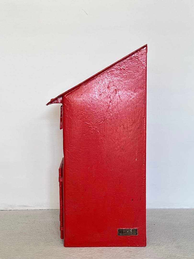 貴重 鍵付き使用可能　郵便ポスト 郵便差出箱2号／昭和35年　】レトロ 新聞受け