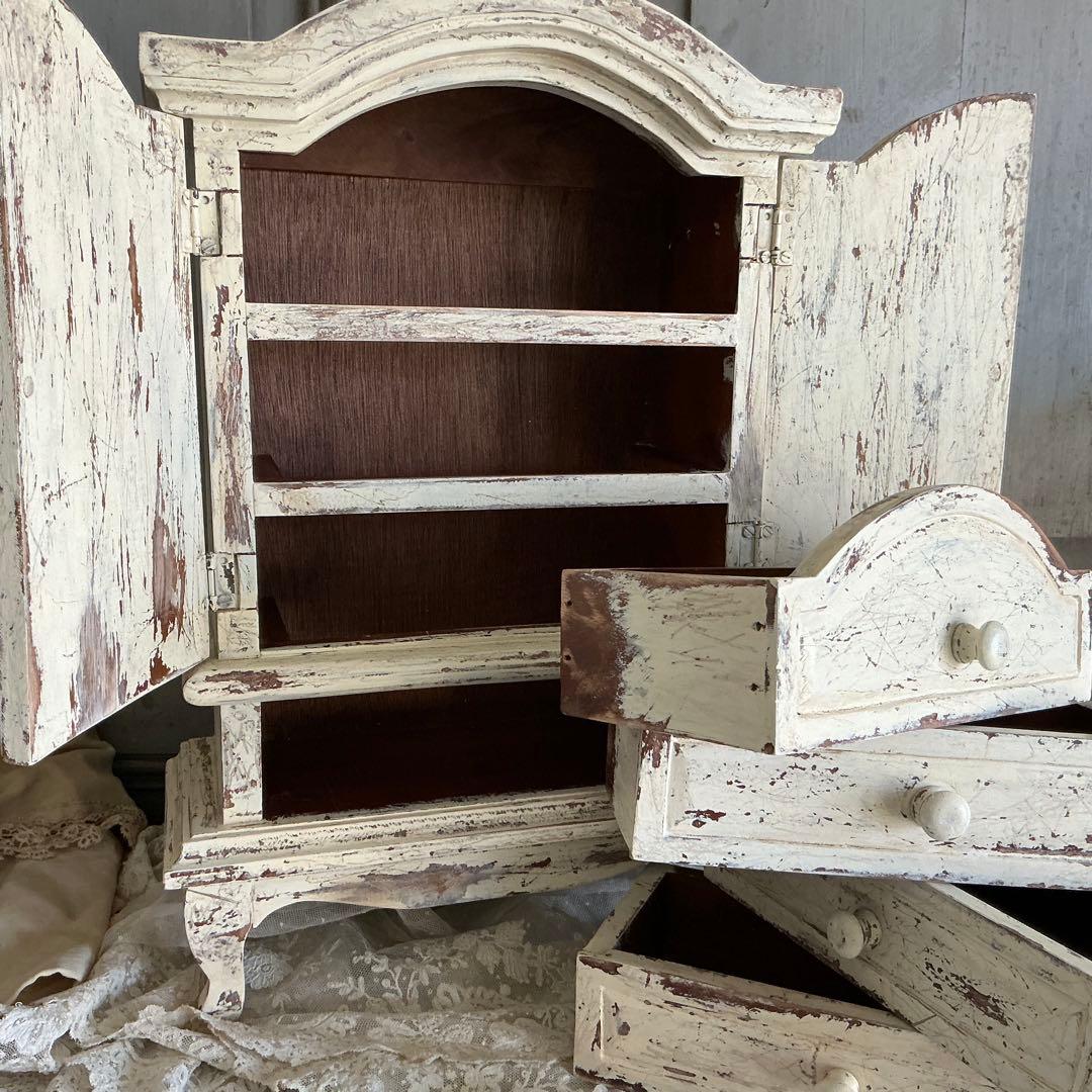 フランスアンティーク　ドール用　ドロワー　チェスト　ワードローブ　ジュエリー