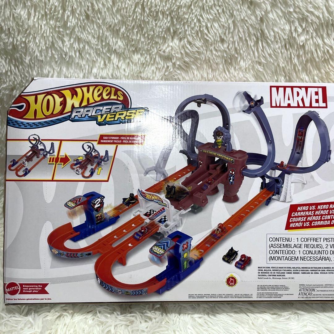 ホットウィール レーサーバース マーベル トラックセット スパイダーマン