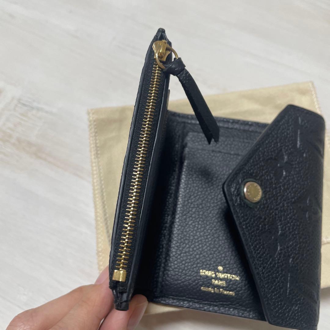 良品　ルイヴィトン アンプラント ポルトフォイユ ヴィクトリーヌ 黒