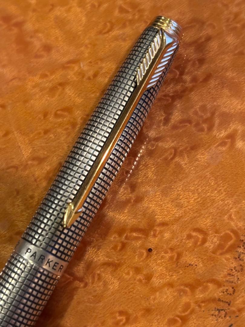 PARKER 万年筆 #75 フラットトップ 0メモリ ペン先14K 65=細字