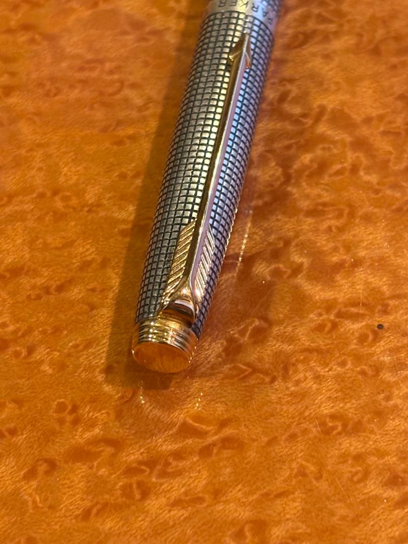 PARKER 万年筆 #75 フラットトップ 0メモリ ペン先14K 65=細字