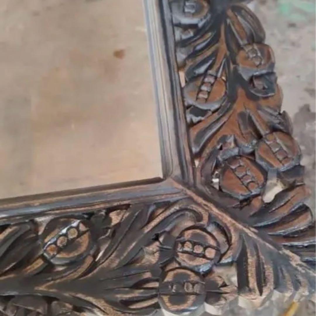 Louis　インド　手彫りのミラー　姿見