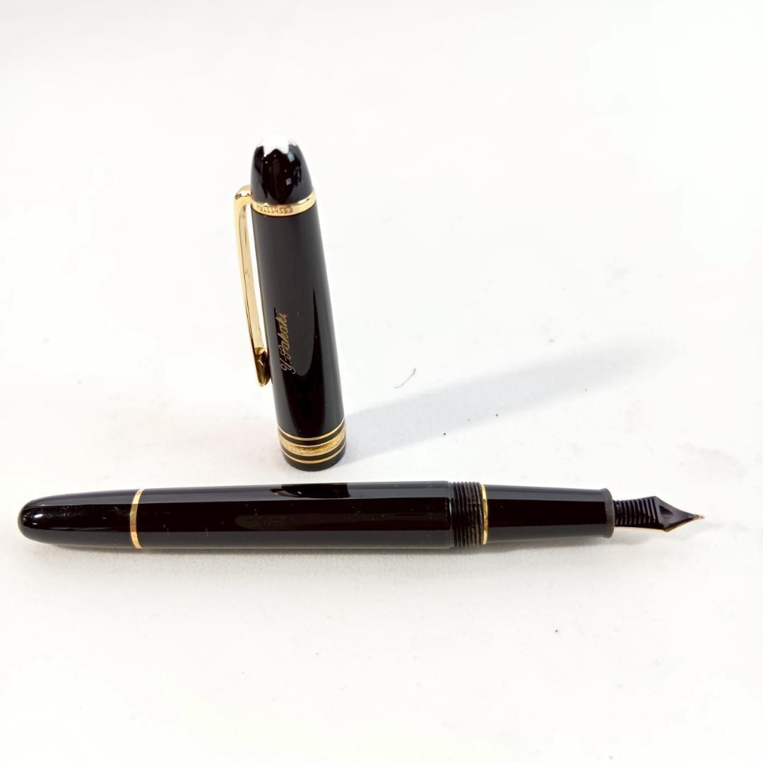 MONTBLANC 万年筆 ゴールド装飾 ネーム入り マイスターシュティック