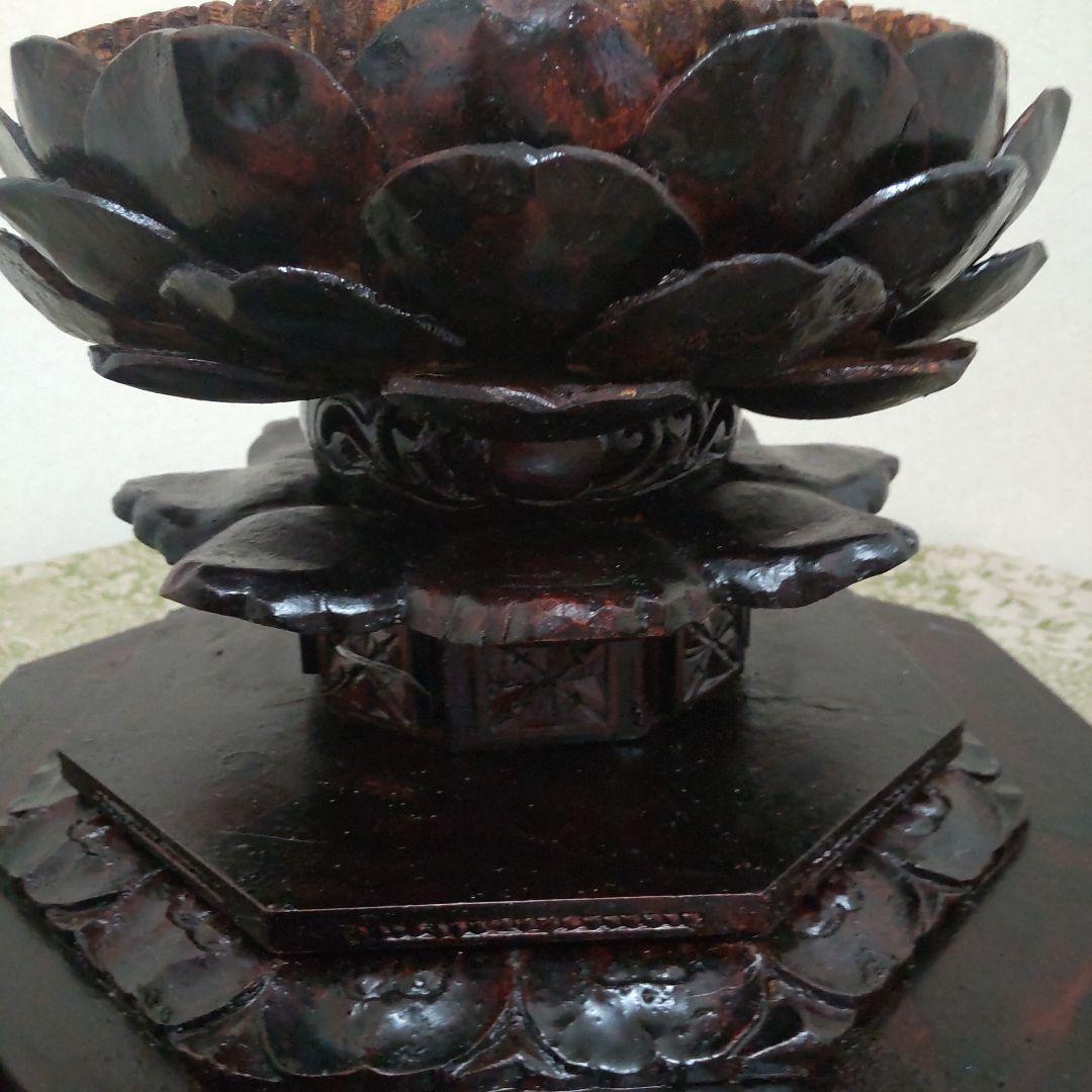 木彫り仏像　差し込み蓋木箱付