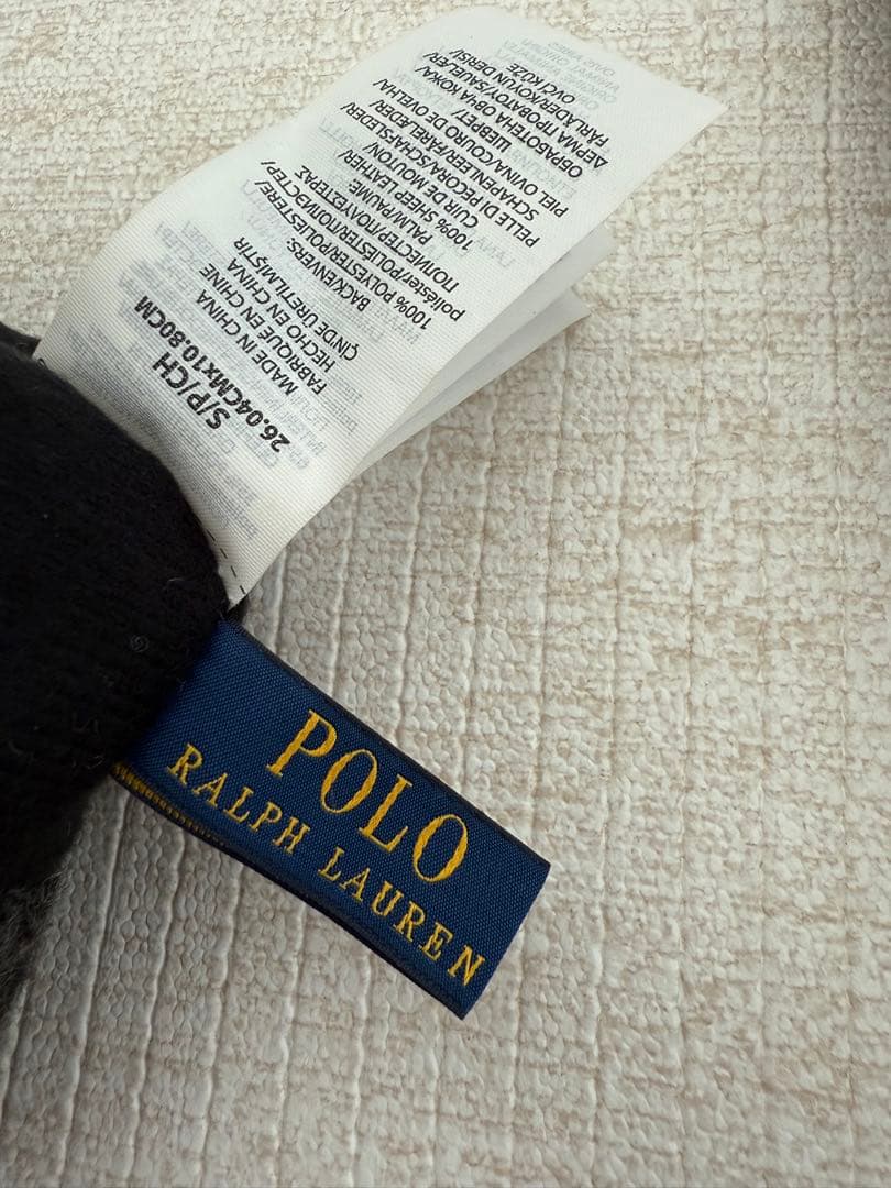 【新品】ポロラルフローレン　手袋　ブラック　サイズＳ