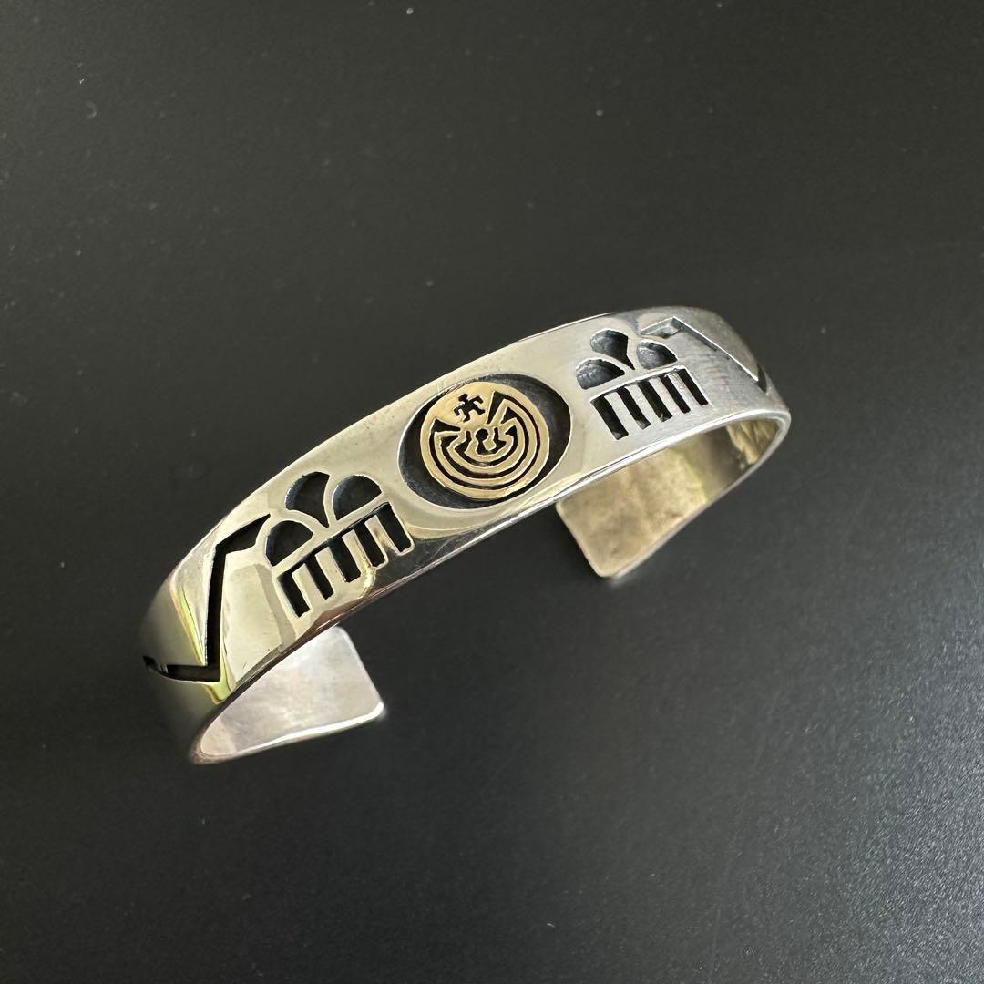 美品　Hopi Jason takala K14 メイズ オーバーレイ バングル