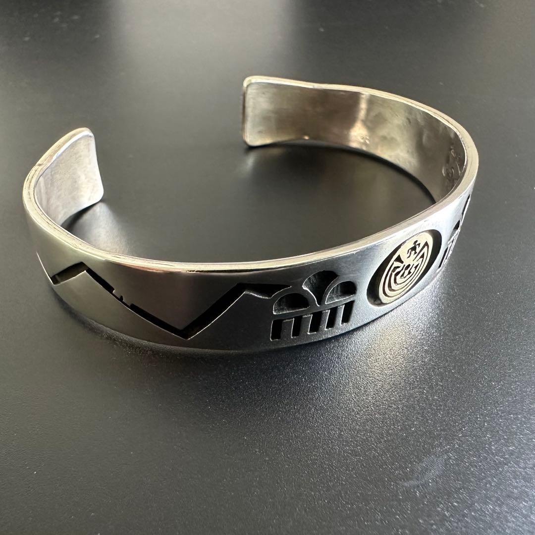 美品　Hopi Jason takala K14 メイズ オーバーレイ バングル