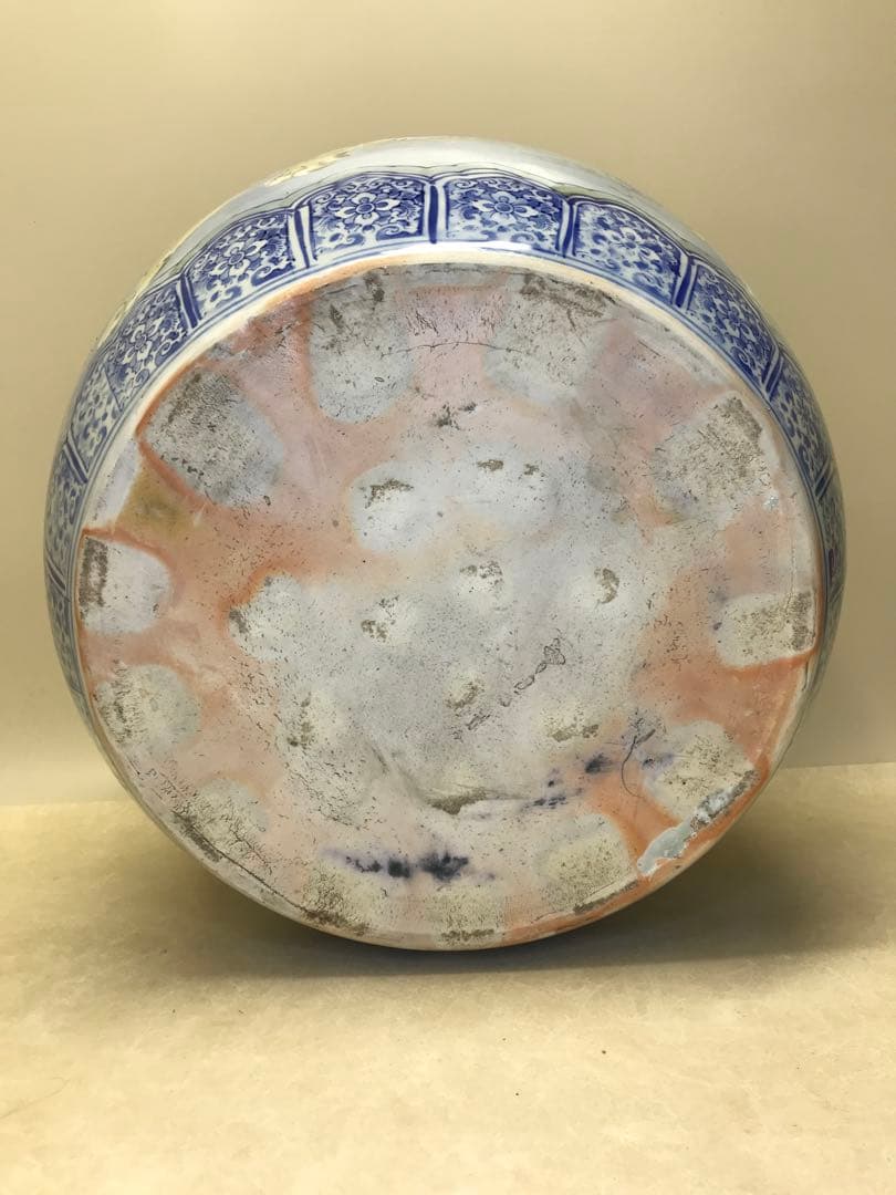 レア アンティーク 伊万里焼 竹虎紋様 大火鉢 手あぶり