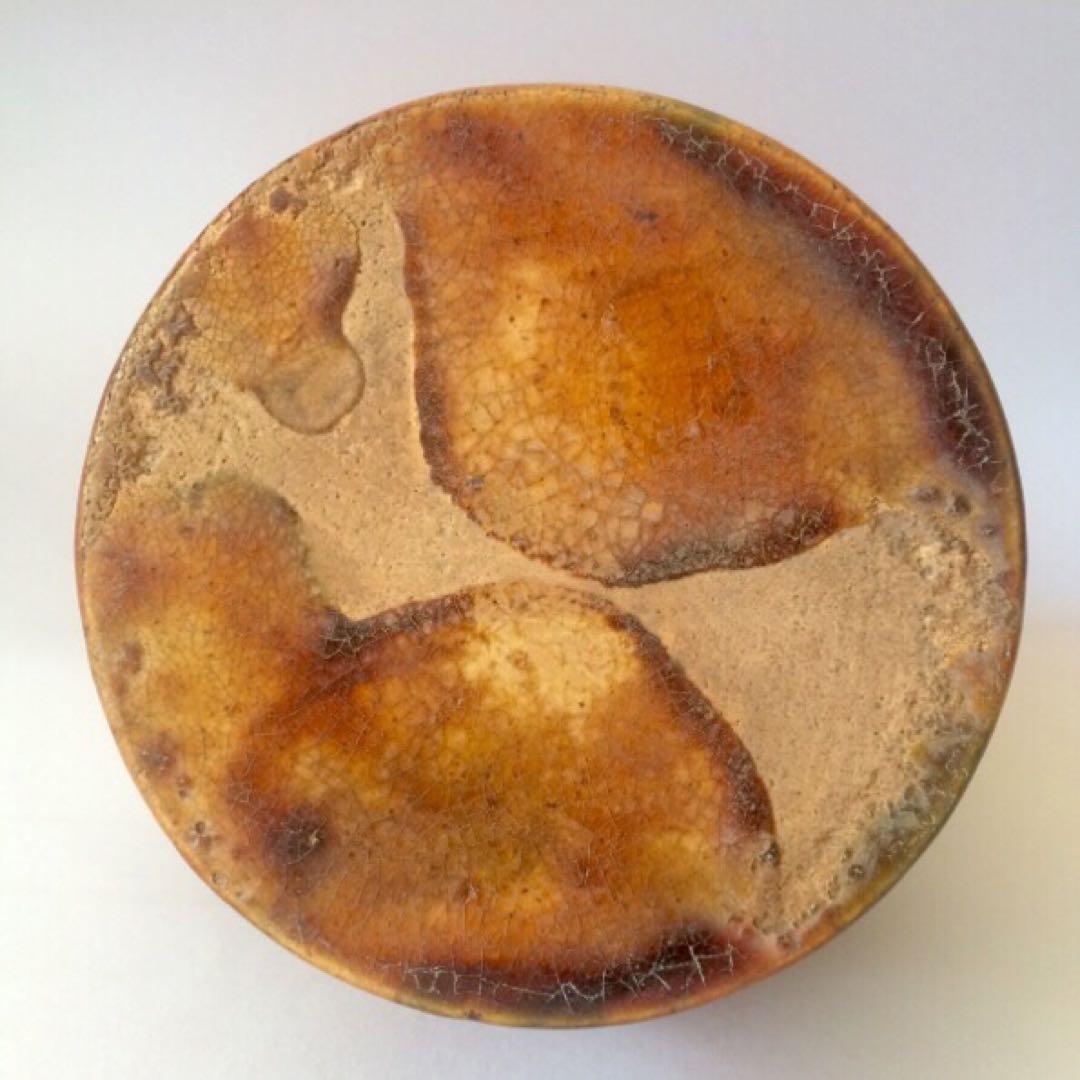 唐三彩　雙耳龍耳花瓶】 木箱付　遼三彩