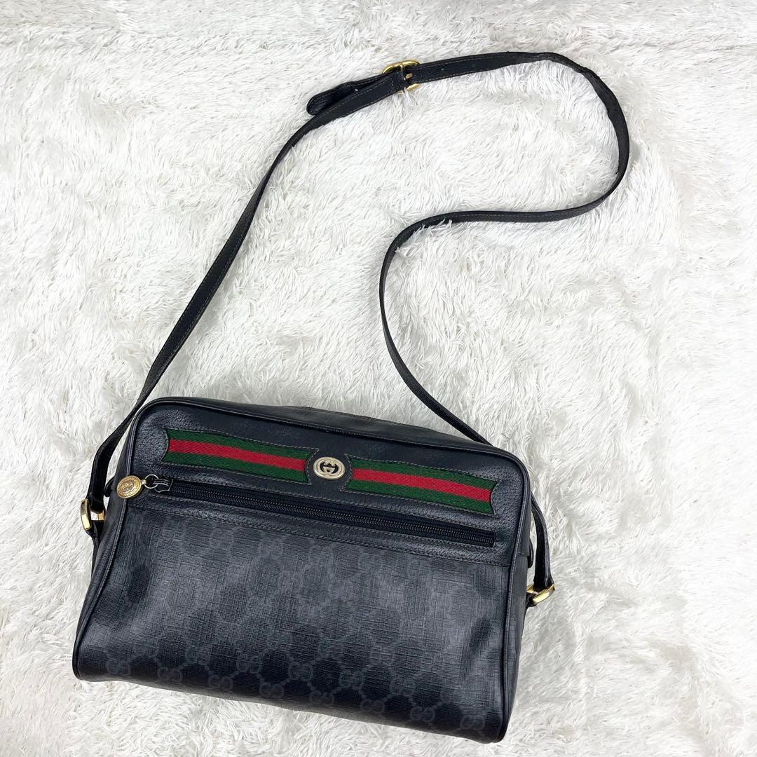 【極美品】オールドグッチ シェリーライン GGスプリーム ショルダーバッグ