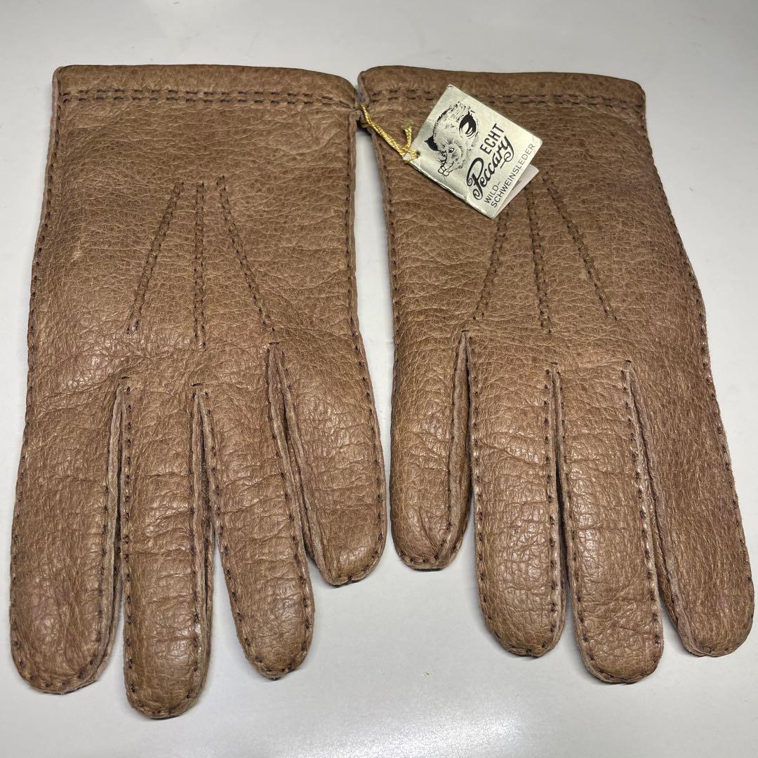 未使用 ペッカリー ドイツ製 サイズ8-1/2 ライトブラウン色 ライニング有り