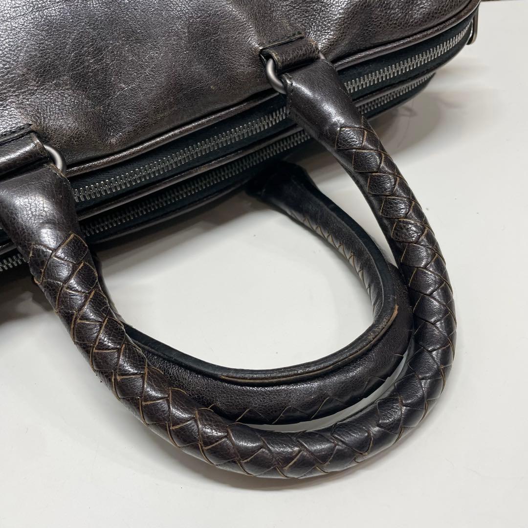 H*a様 BOTTEGA VENETA レザー ビジネスバッグ ブラウン