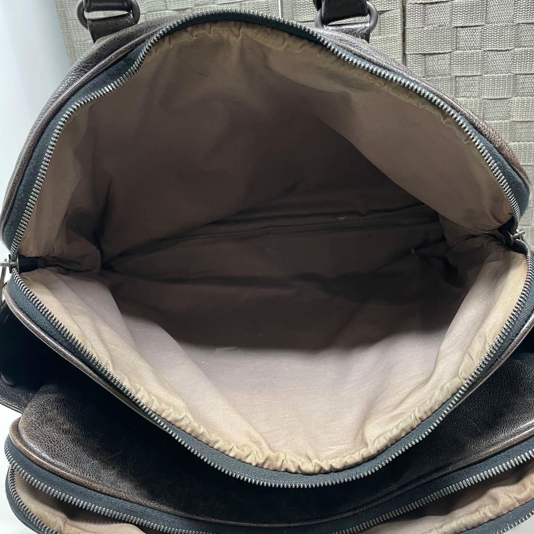 H*a様 BOTTEGA VENETA レザー ビジネスバッグ ブラウン