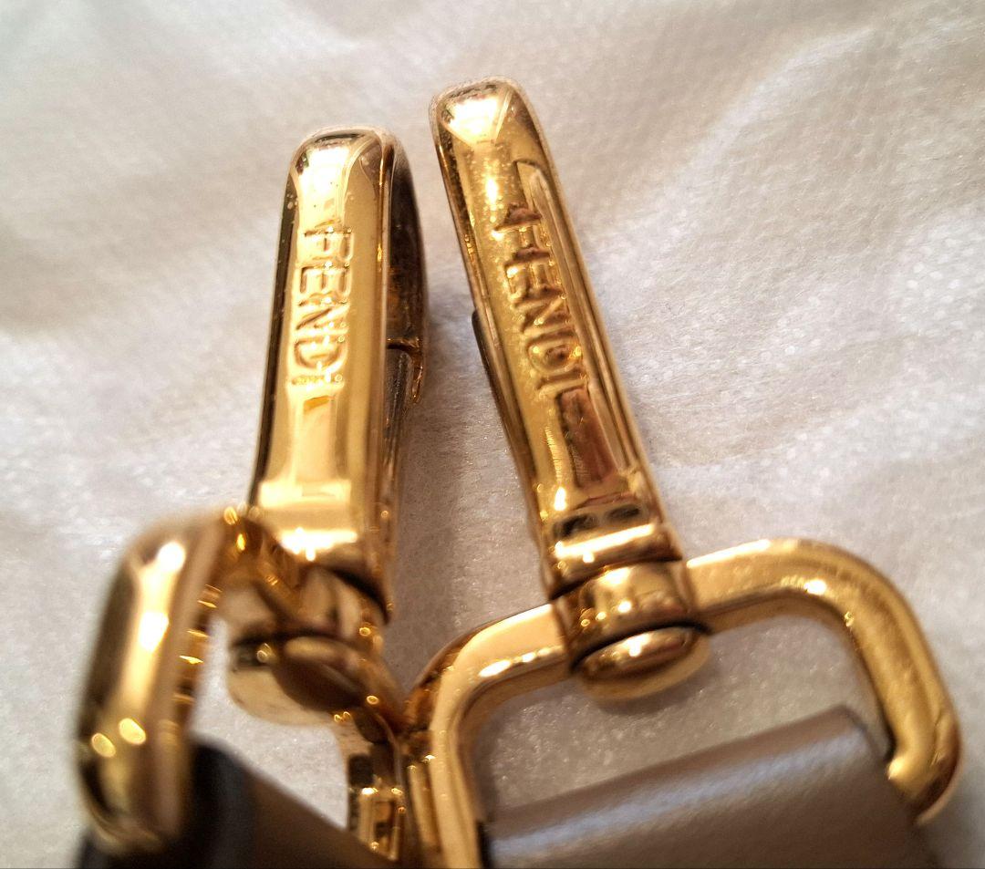 FENDI　ブラウンレザーショルダーストラップ