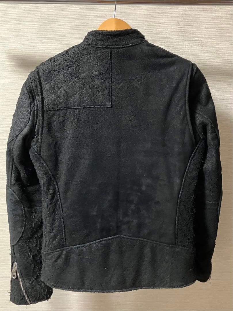 BACKBONEスエードシングルライダースジャケット北原哲夫バックボーンレザー