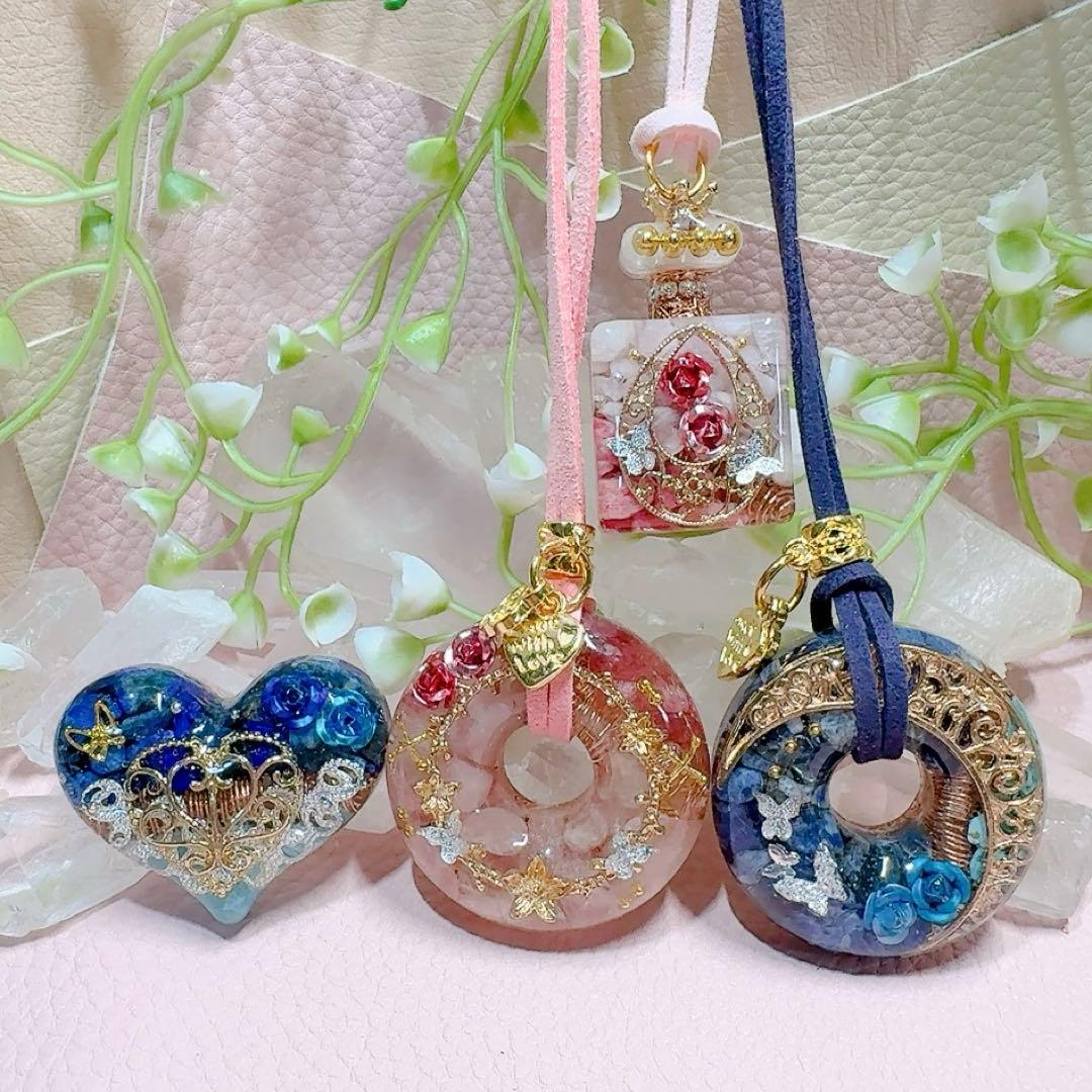 癒しのオルゴナイト❤️ラベンダー翡翠＋アメジストのフレンチクルーラー♡