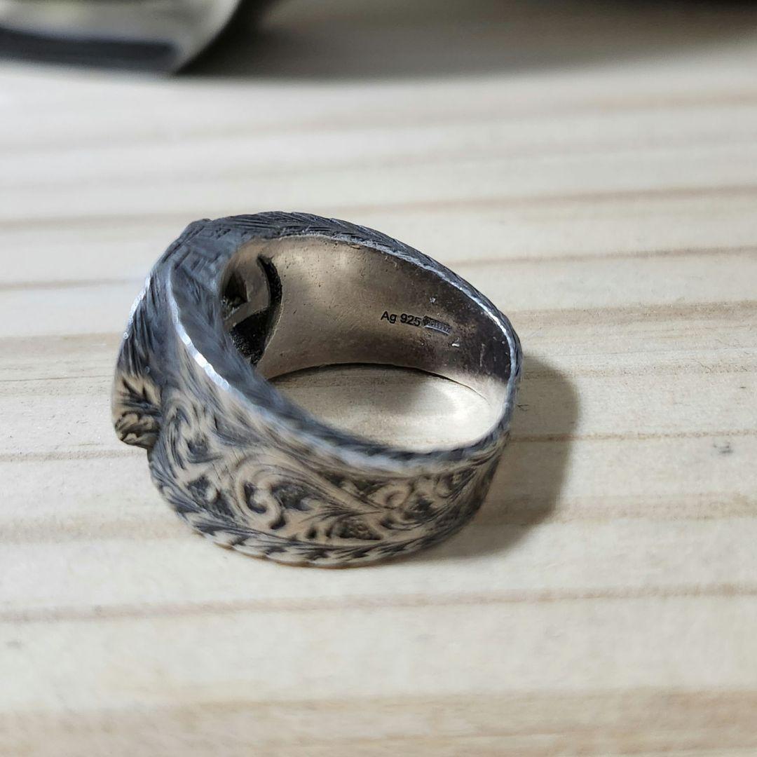 定価51700円 GUCCI リング　アラベスク　インターロッキング　シルバー