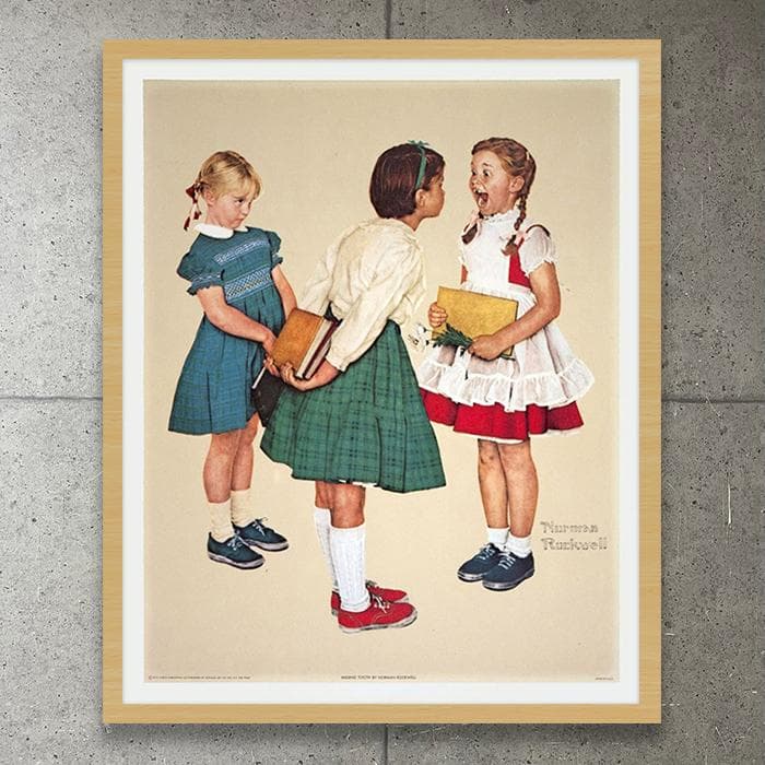 額装品/Missing Tooth/ノーマン ロックウェル/インテリア/ポスター