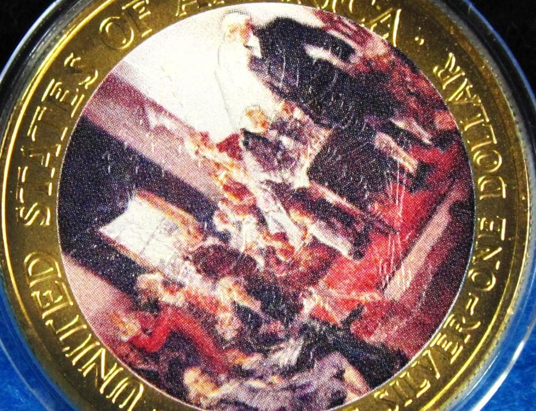 ０３年　カラー　アメリカンシルバーイーグル　１オンス銀貨　アメリカ合衆国憲法記念