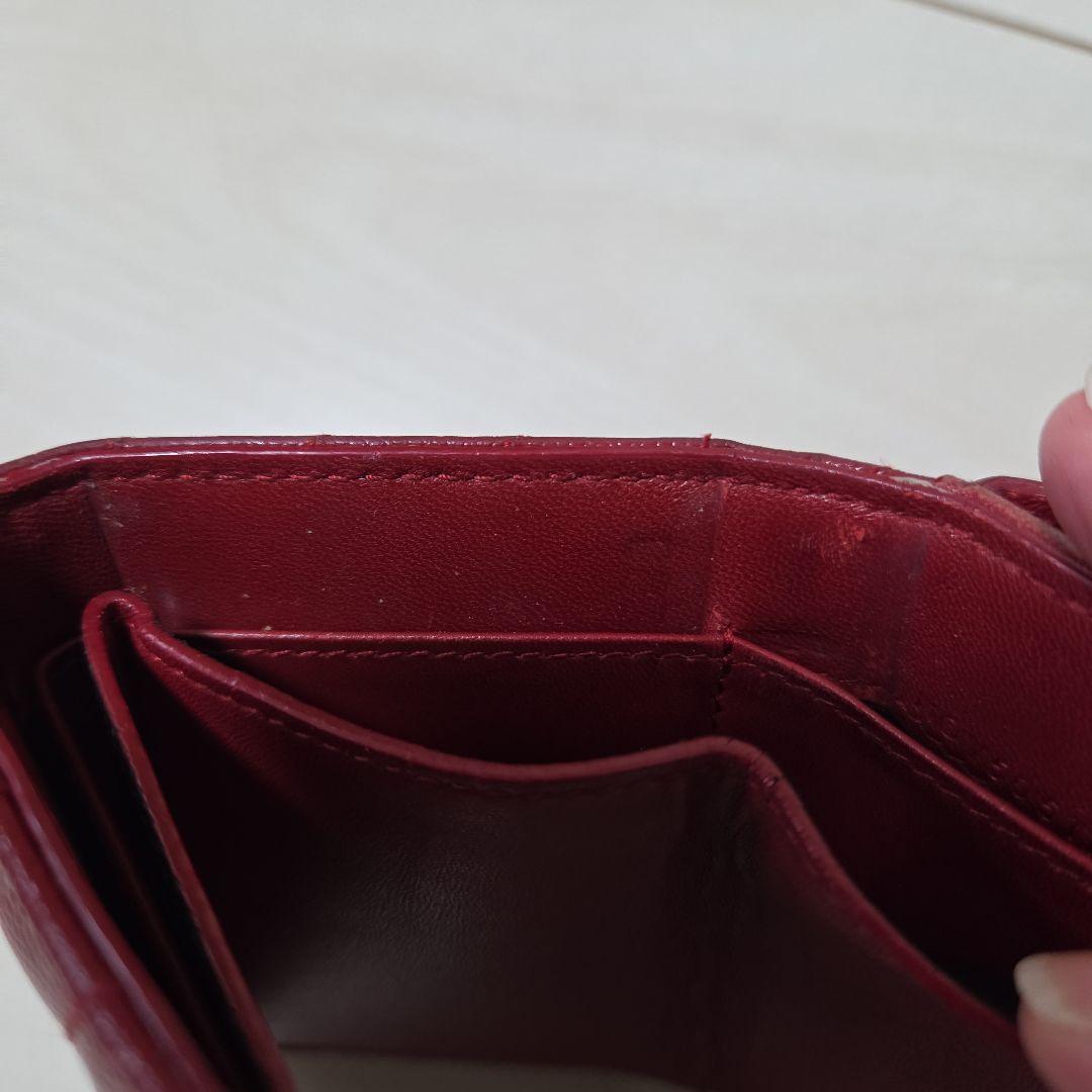 YSL レッド 三つ折り財布