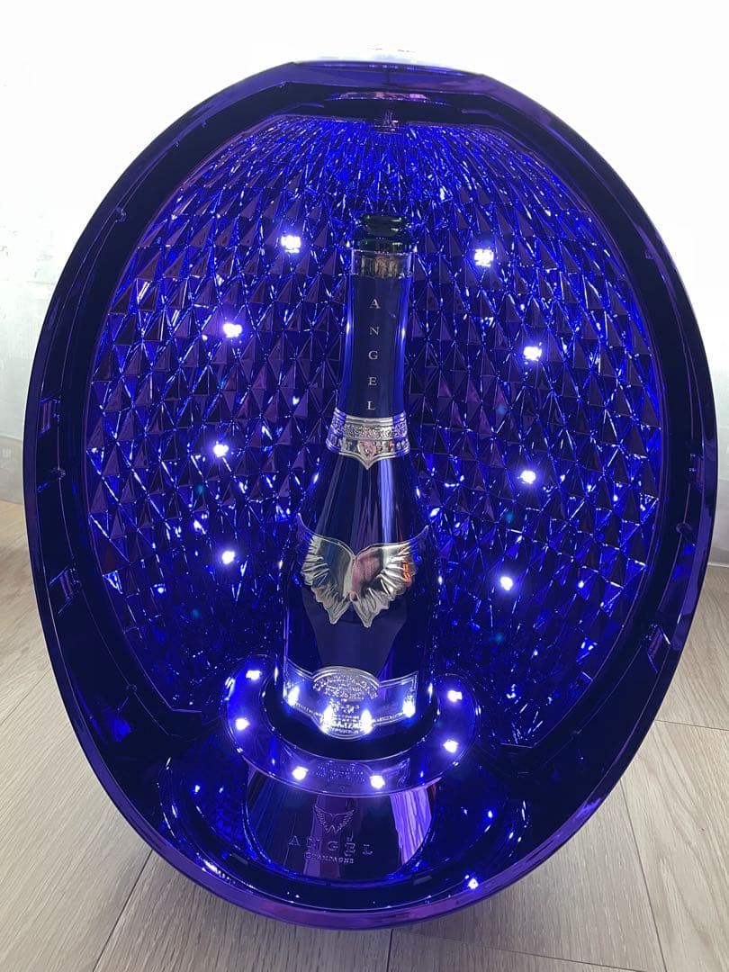 Angel Champagne 750ml LEDライト付き　空瓶とエッグケース