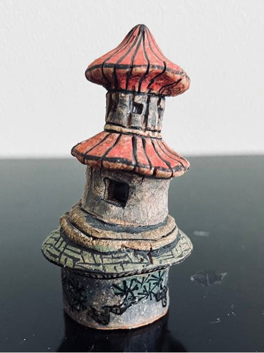 脇山さとみ　オブジェ　花器　「塔」　茶道具