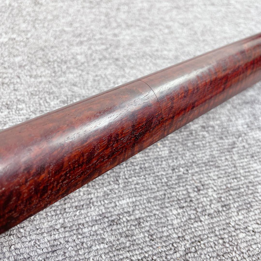 中棹 三味線 虎トチ紅木 子持ち綾杉胴 二本溝 金細 K9 紅木糸巻き 和楽器