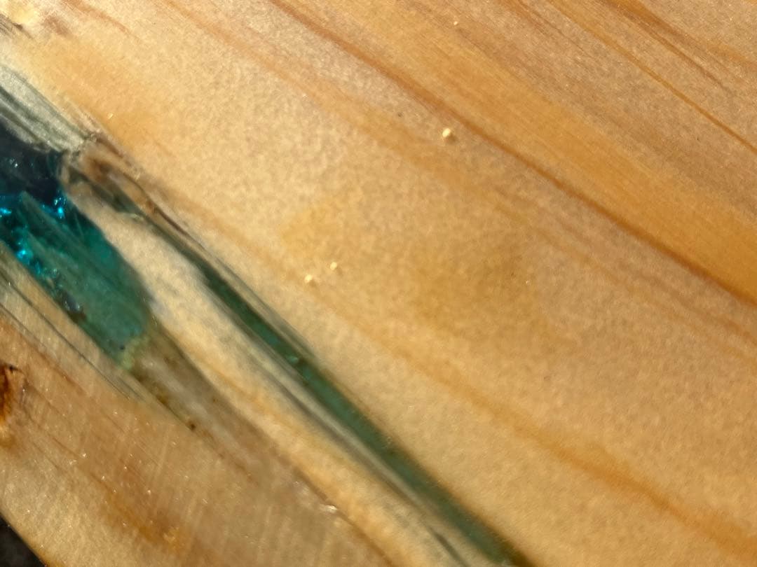 【ヒノキ】おしゃれ　ローテーブル レジンテーブル　リバーテーブル