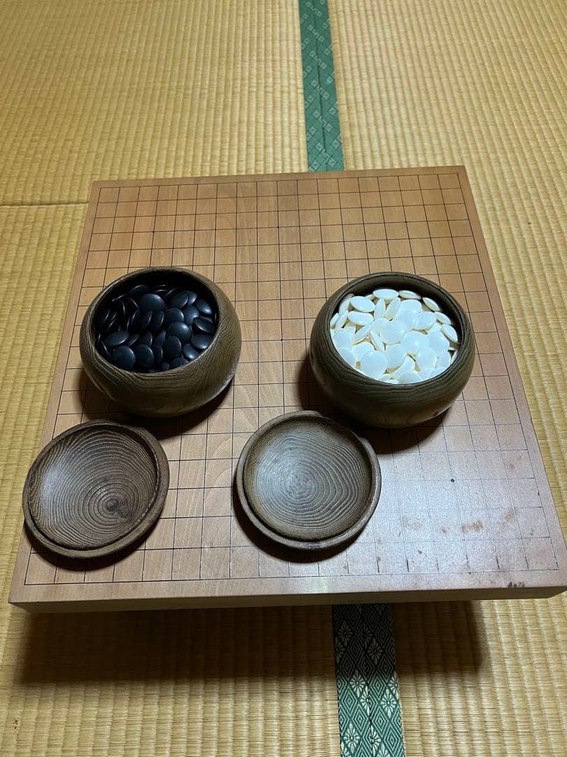 木製19路盤と碁石セット